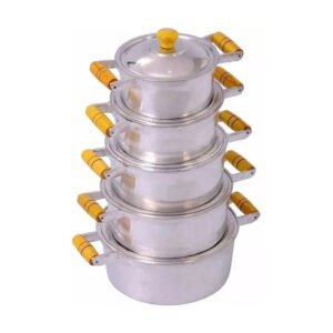 Jogo de Panelas 5 peças Grossas em alumínio batido Fundido Polído LINHA\ PREMIUM