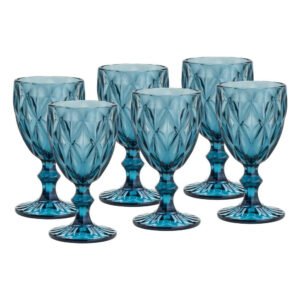 Kit Com 6 Taças Diamante Reforçado Vidro 340ml